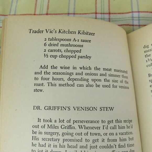 Trader Vic's Kitchen Kibitzer The Cookbook For Men 1952 1st Ed + Trader Vic Ad - Picture 8 of 10